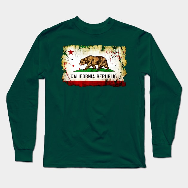 California State Flag Long Sleeve T-Shirt by Rogue Clone